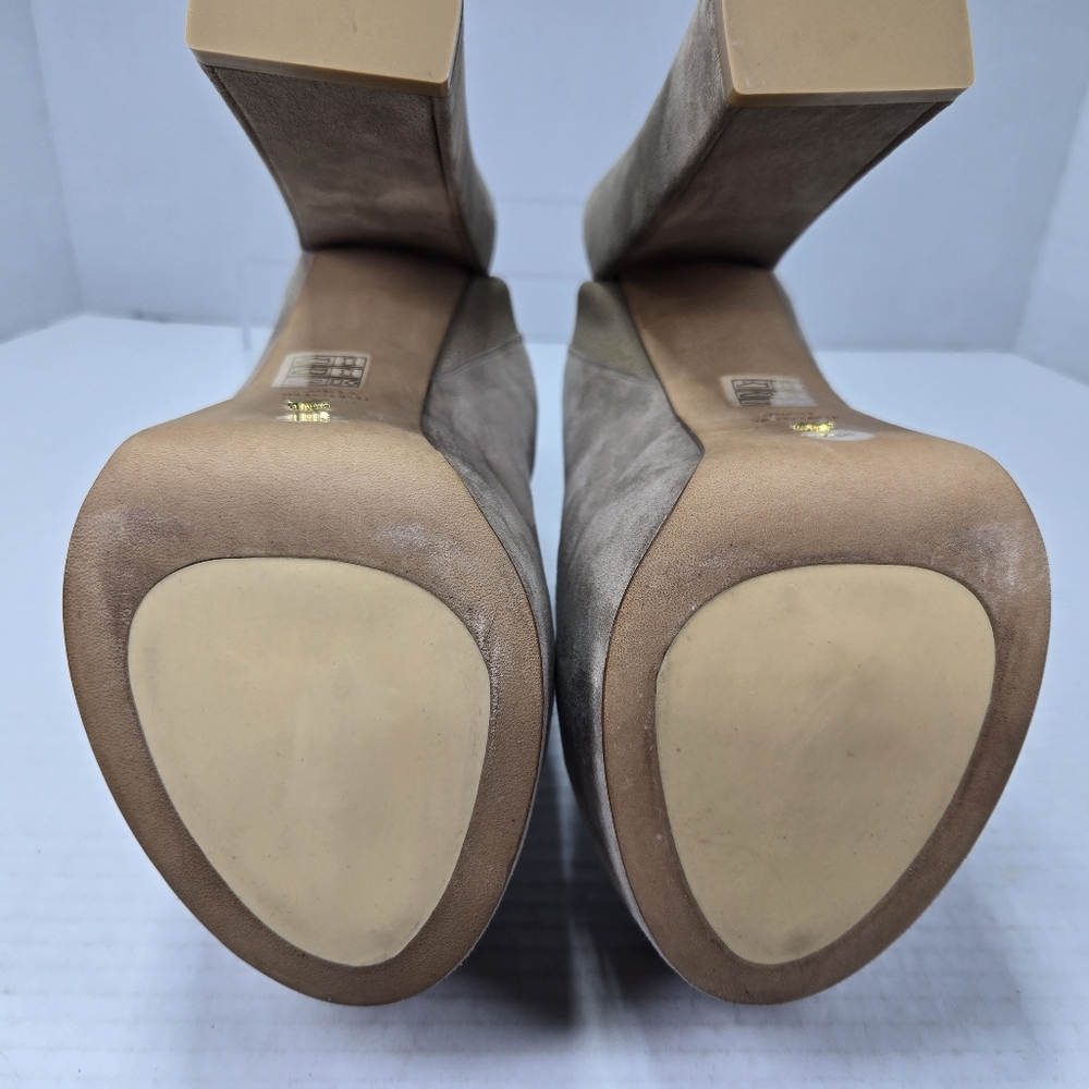 Stuart Weitzman Skyhigh 145mm Natural Tan Slide Platform Mules Size 9 1/2 M - Picture 7 of 10